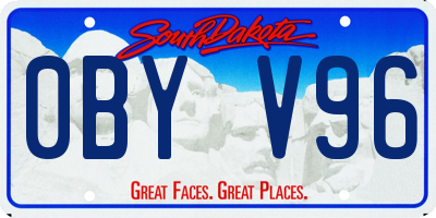 SD license plate 0BYV96