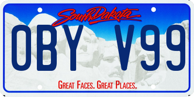 SD license plate 0BYV99
