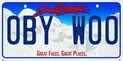 SD license plate 0BYW00