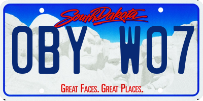 SD license plate 0BYW07