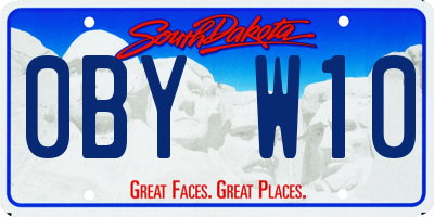 SD license plate 0BYW10