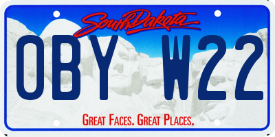 SD license plate 0BYW22