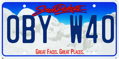 SD license plate 0BYW40