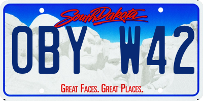 SD license plate 0BYW42