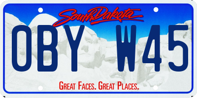 SD license plate 0BYW45