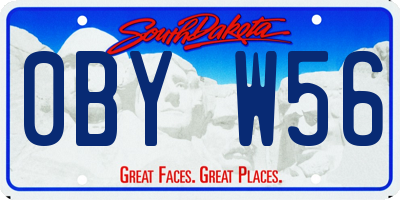 SD license plate 0BYW56