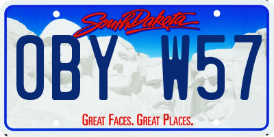 SD license plate 0BYW57
