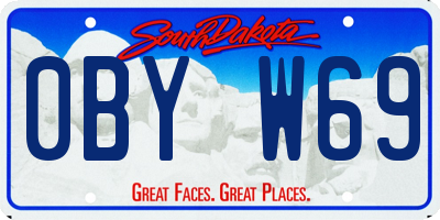 SD license plate 0BYW69