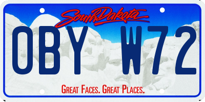 SD license plate 0BYW72