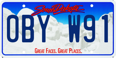 SD license plate 0BYW91