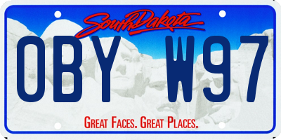 SD license plate 0BYW97