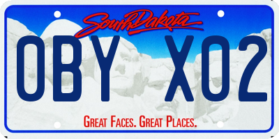 SD license plate 0BYX02