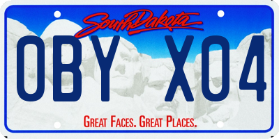 SD license plate 0BYX04
