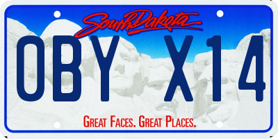 SD license plate 0BYX14