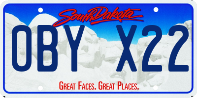 SD license plate 0BYX22