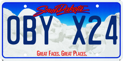 SD license plate 0BYX24
