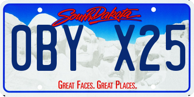 SD license plate 0BYX25