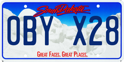 SD license plate 0BYX28