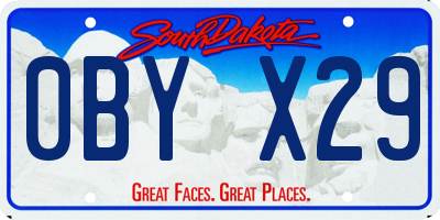 SD license plate 0BYX29
