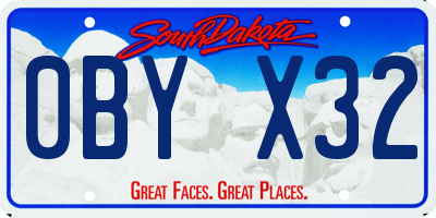 SD license plate 0BYX32