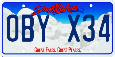 SD license plate 0BYX34