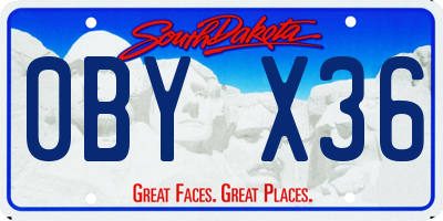 SD license plate 0BYX36