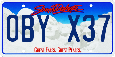 SD license plate 0BYX37