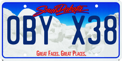 SD license plate 0BYX38