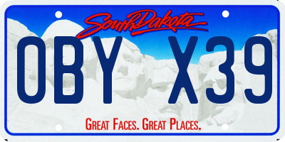 SD license plate 0BYX39