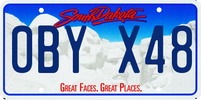 SD license plate 0BYX48