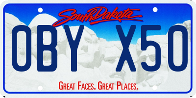SD license plate 0BYX50