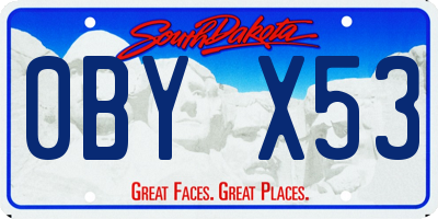 SD license plate 0BYX53