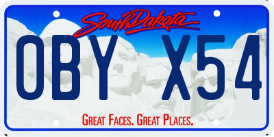 SD license plate 0BYX54