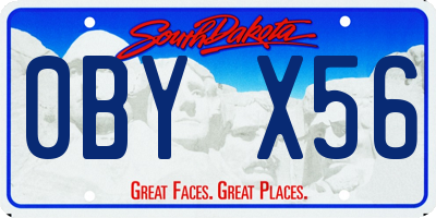 SD license plate 0BYX56