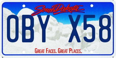 SD license plate 0BYX58