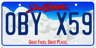 SD license plate 0BYX59