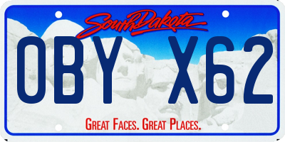 SD license plate 0BYX62