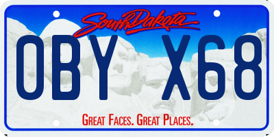 SD license plate 0BYX68