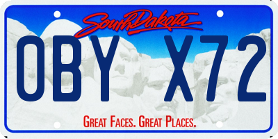 SD license plate 0BYX72