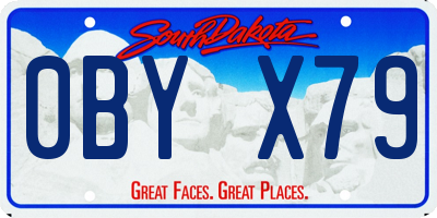 SD license plate 0BYX79