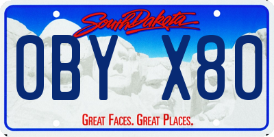 SD license plate 0BYX80
