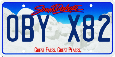 SD license plate 0BYX82
