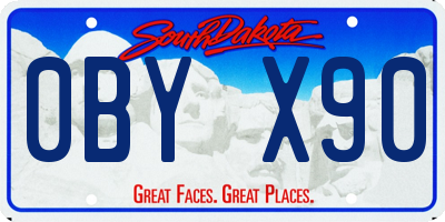 SD license plate 0BYX90