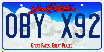 SD license plate 0BYX92