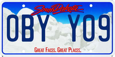 SD license plate 0BYY09