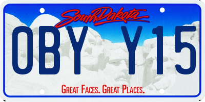 SD license plate 0BYY15