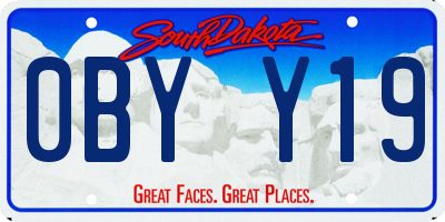 SD license plate 0BYY19