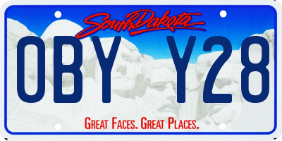 SD license plate 0BYY28