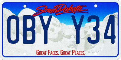 SD license plate 0BYY34