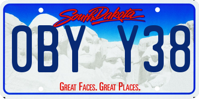 SD license plate 0BYY38